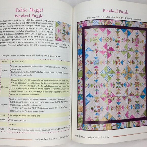 Kimberly Einmo Jelly Roll Quilts & More Quilting Patterns Designs Ideas Book - Picture 8 of 12